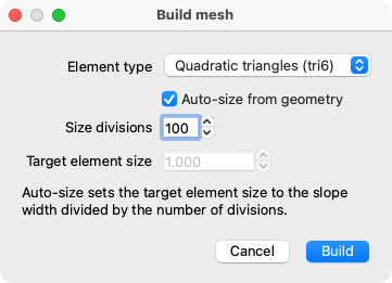 Build Mesh dialog