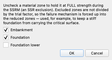 SSR exclusions dialog