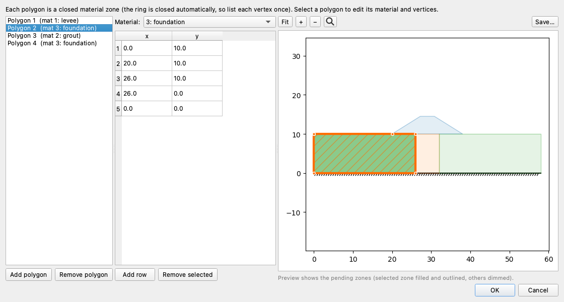 Polygons editor